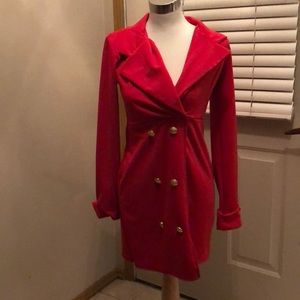 Red suit dress